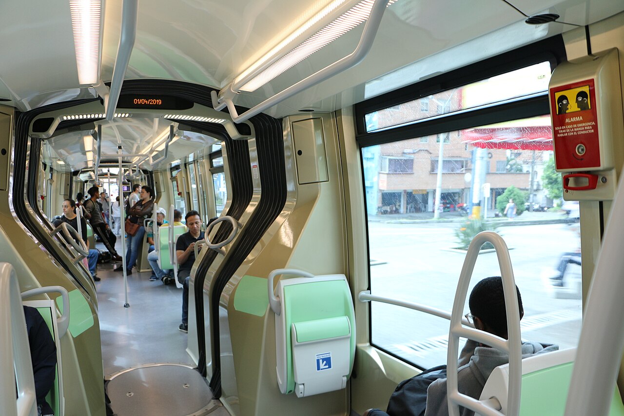 Interior of an Ayacucho Tram car in Medellin