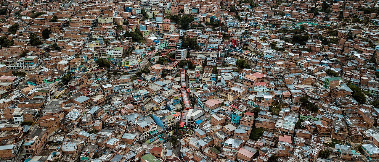 Outdoor escalators of Comuna 13 in Medellin