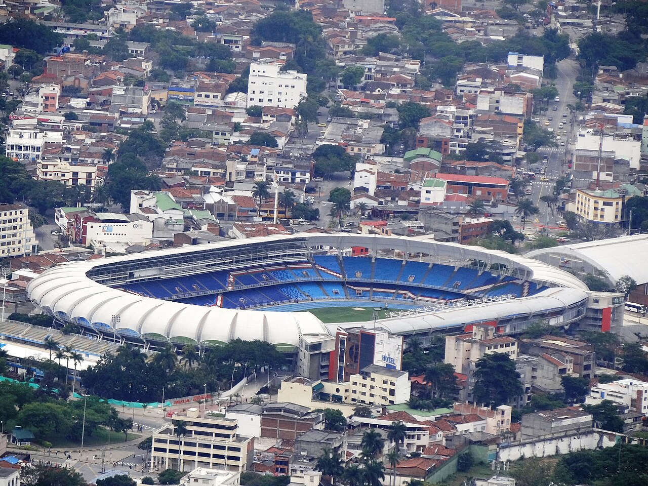 Aerial view of Estadio Pascual Guerrero in Cali