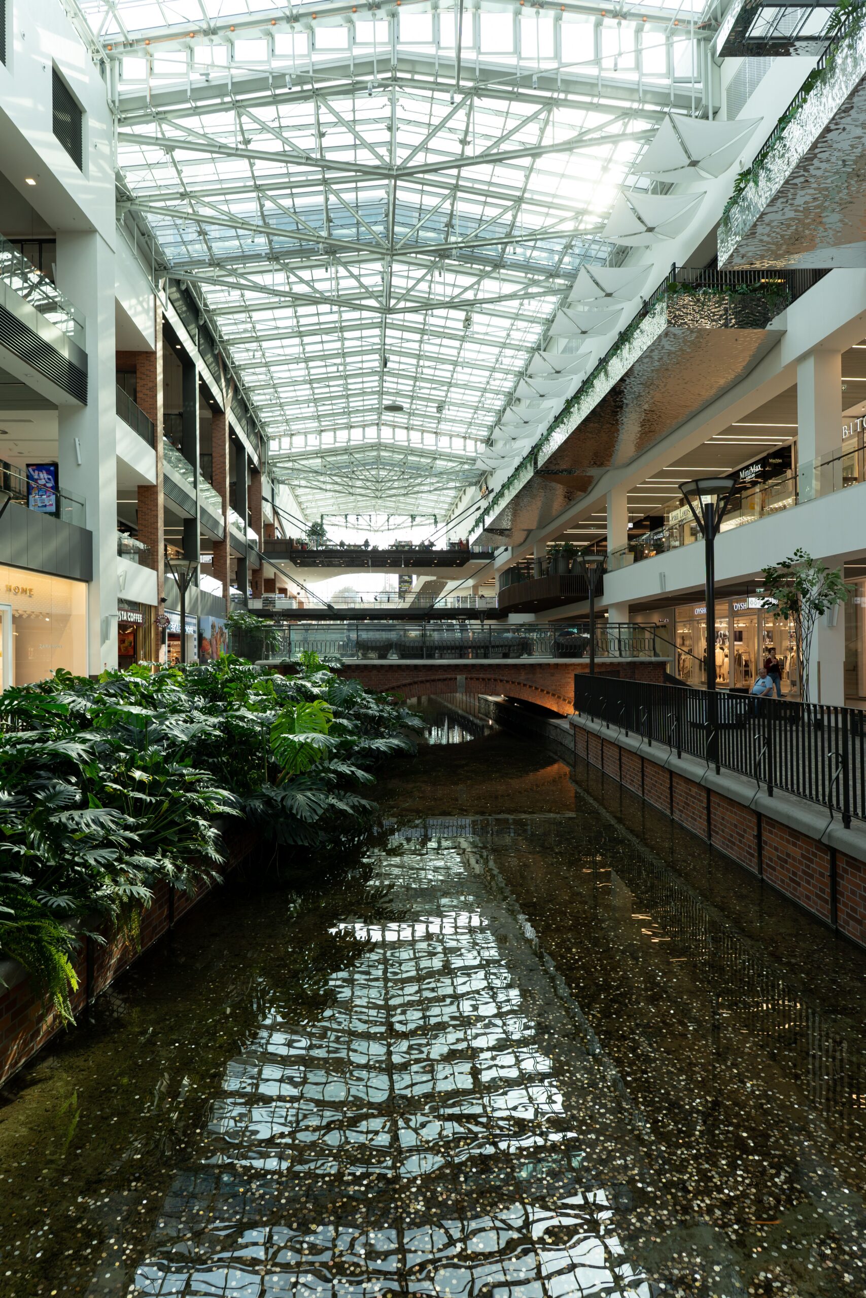 Modern shopping mall interior