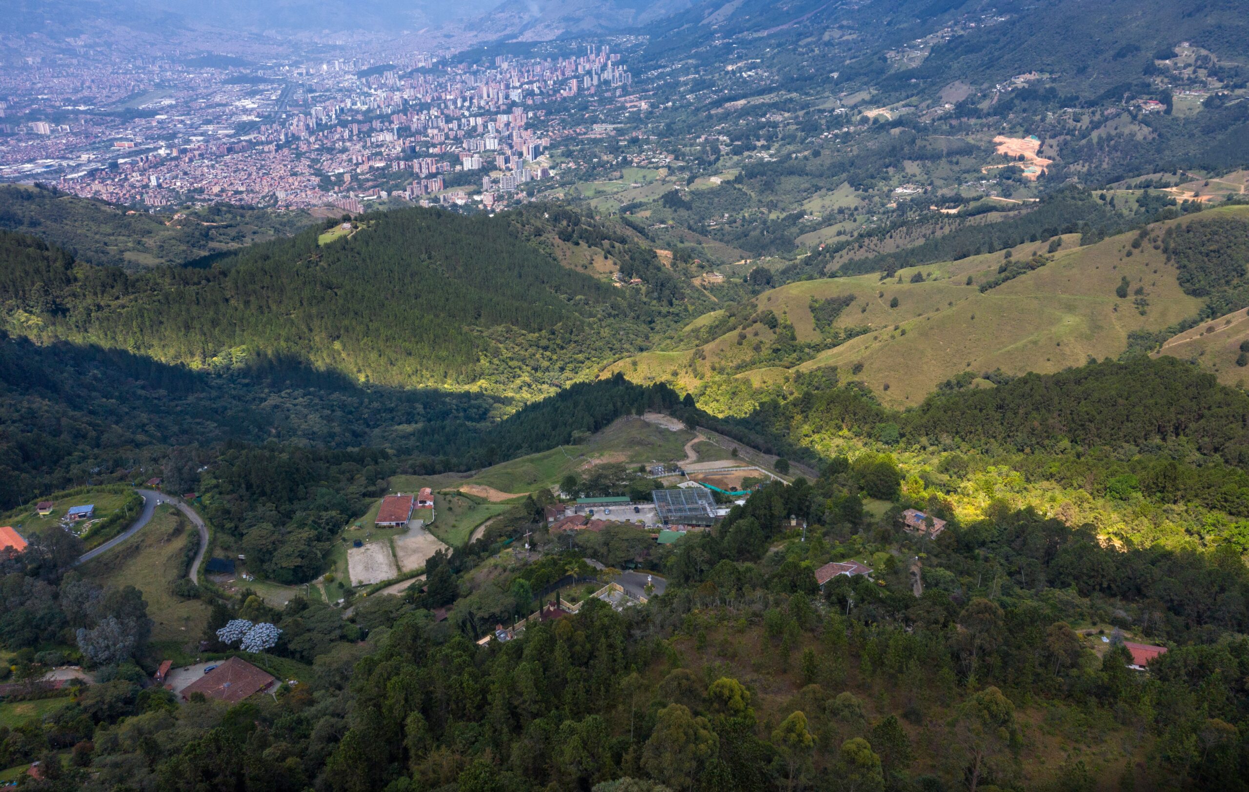 Aerial view of Medellin