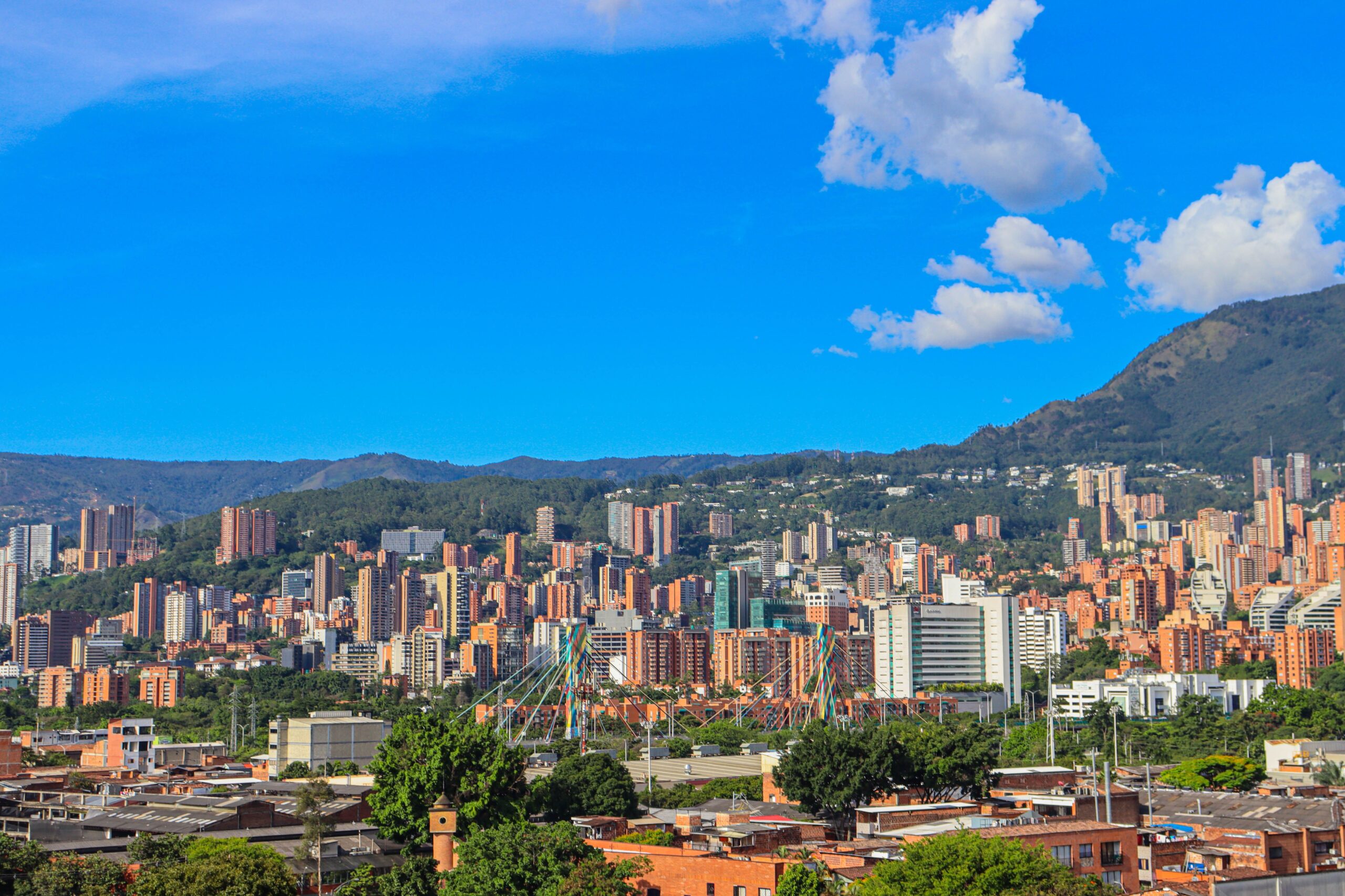 Medellin Colombia mountain backdrop