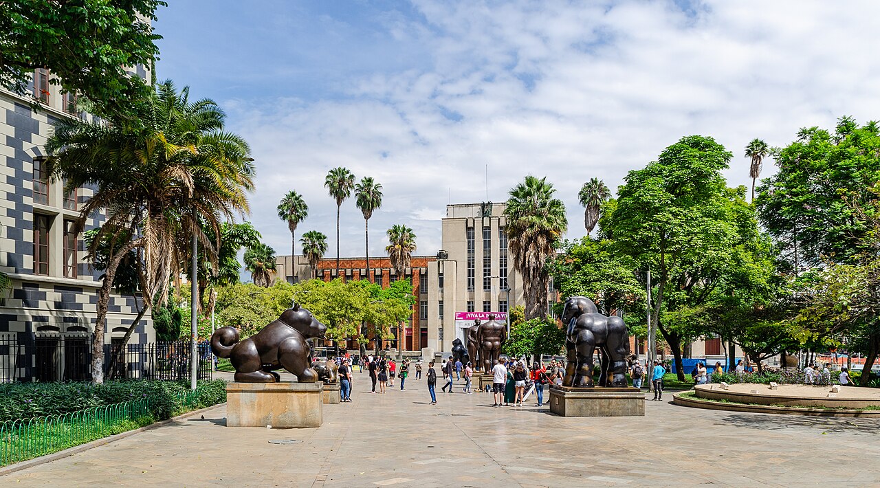 Fernando Botero sculptures on Plaza Botero in Medellin