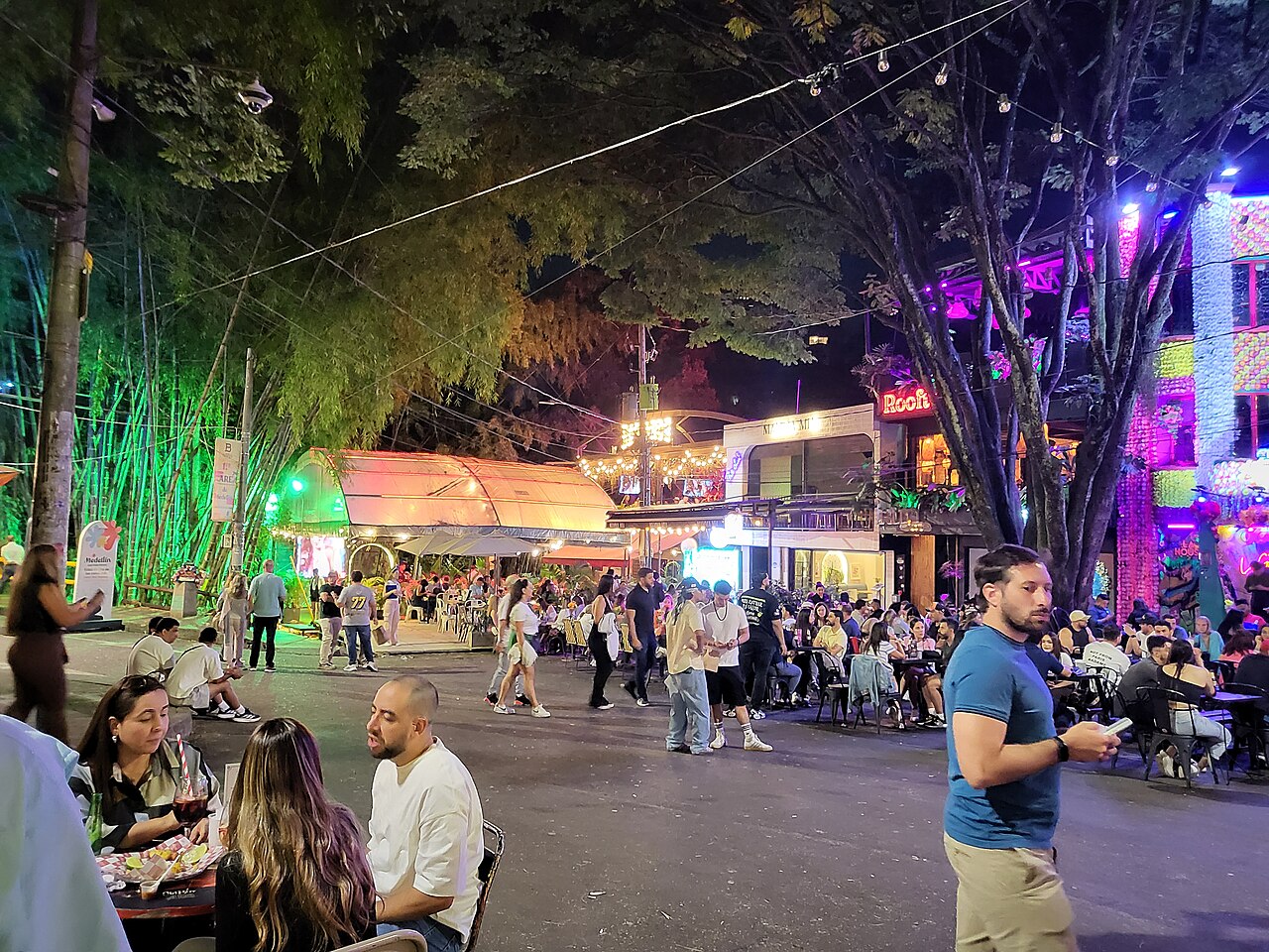 Provenza neighborhood in Medellín, a top nightlife area
