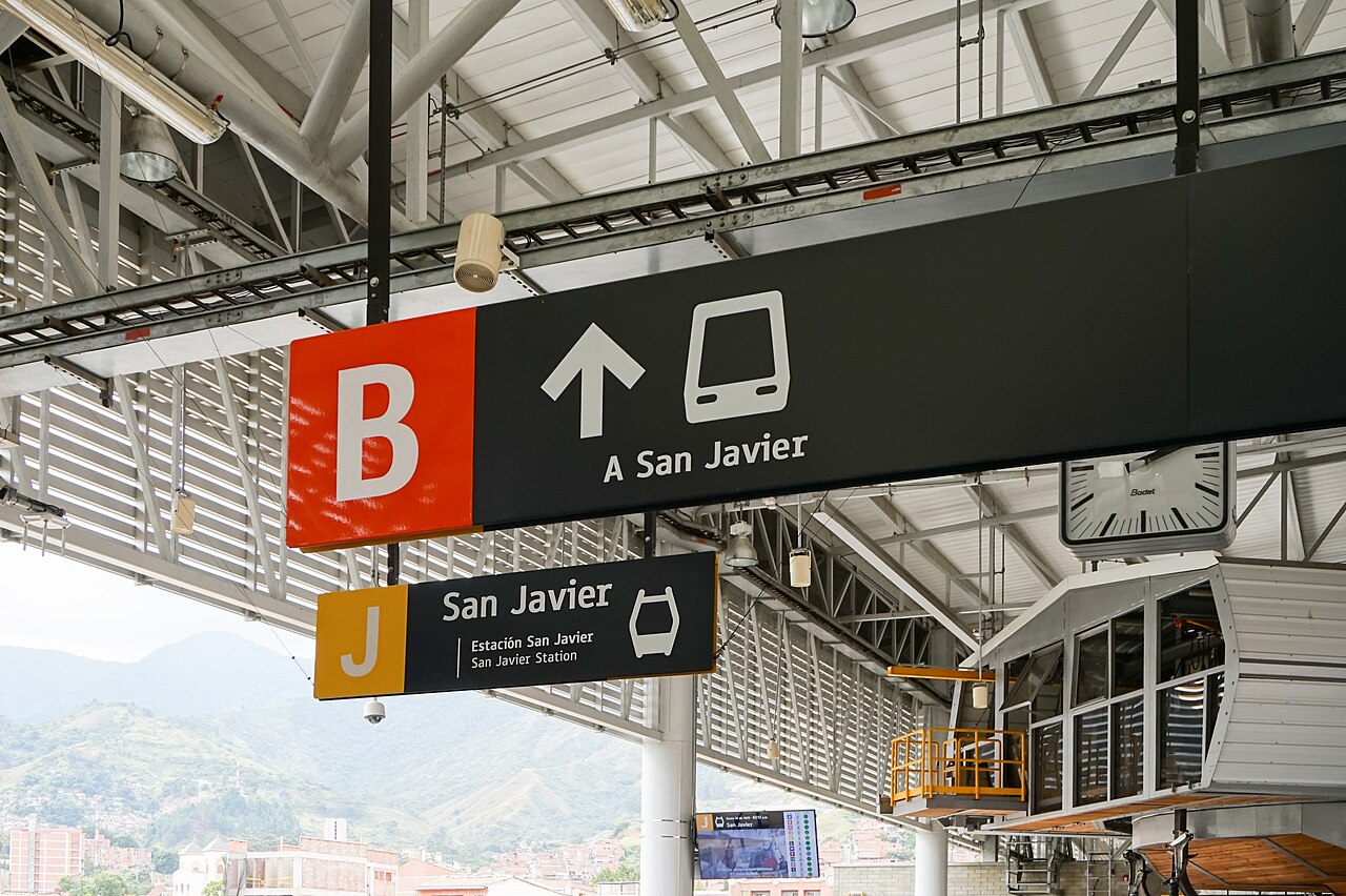 San Javier Metrocable station in Comuna 13, Medellín